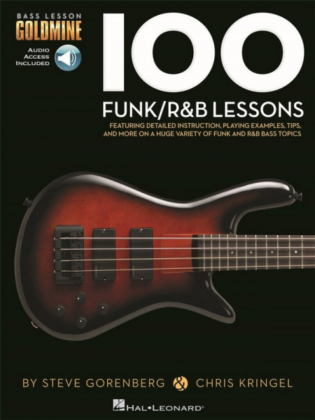 100 Funk/R&amp;B Lessons (+audio access): for bass guitar/tab