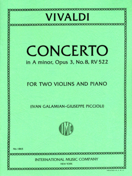 Concerto a minor op.3,8 F.1:177 for 2 violins and piano