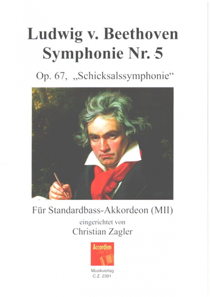 Symphonie Nr.5 op.67 &#039;Schicksalssymphonie&#039; für Standardbass-Akkordeon (MII)