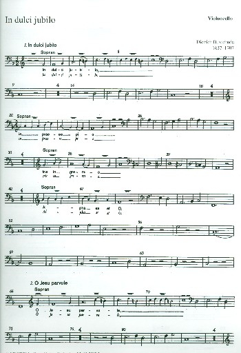 In dulci jubilo BuxWV52 für 3 Singstimmen (SAB), 2 Violinen