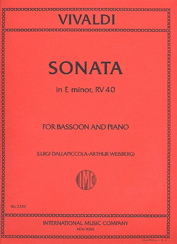 Sonata no.5 e minor for bassoon and piano