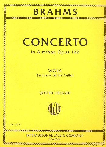 Concerto a minor op.102 for violin, violoncello and piano