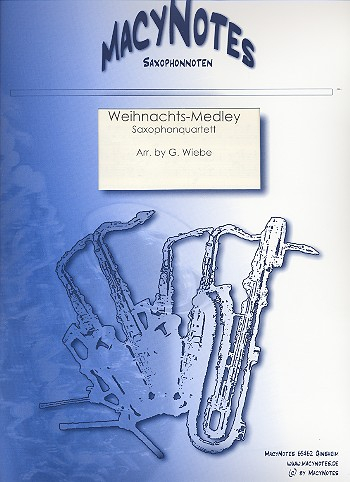 Weihnachtsmedley für 4 Saxophone (AATBar) Partitur und Stimmen