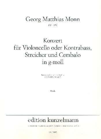 Konzert g-Moll für Violoncello und Orchester