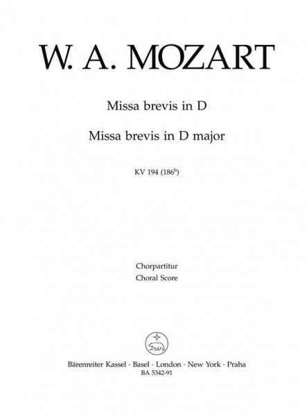 Missa brevis D-Dur KV194 für Soli, gem Chor und Orchester