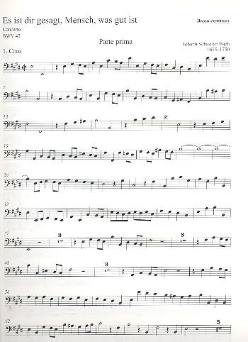 Es ist dir gesagt Mensch was gut ist Kantate Nr.45 BWV45
