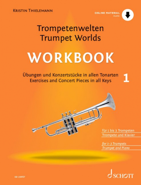 Workbook 1 (+Online-Audio) für 13 Trompeten in B und Klavier ad lib.