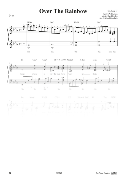 Sammelband für Klavier Bar Piano Classics - 20 bekannte Songs