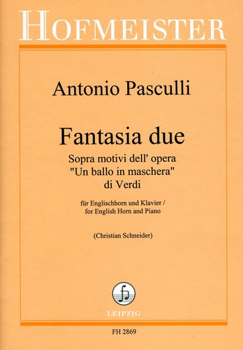 Fantasia Nr.2 Sopra motivi dell&#039;opera &#039;Un ballo in maschera&#039; di Verdi für Englischhorn und Klavier