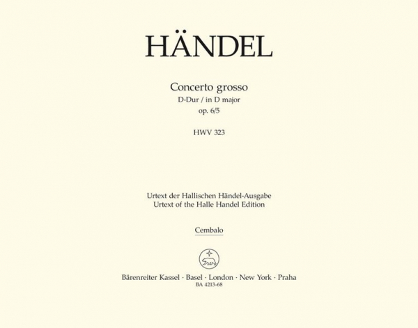Concerto grosso D-Dur op.6,5 HWV323 für Orchester