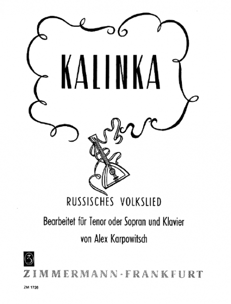 Kalinka Russisches Volkslied für Tenor (S) und Klavier