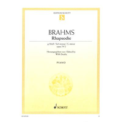 Einzelausgabe für Klavier Rhapsodie g-moll op. 79/2