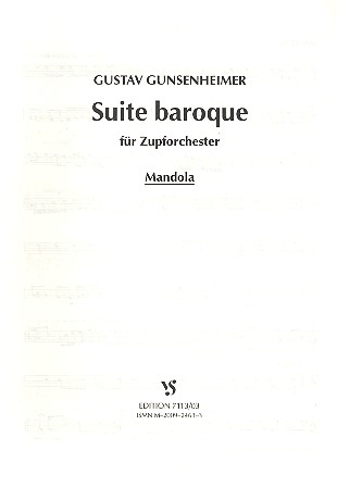 Suite Baroque für Zupforchester Mandola
