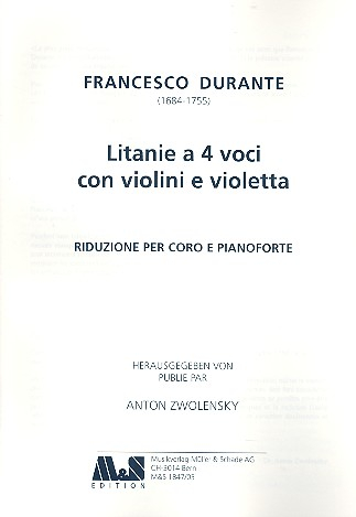 Litanie à 4 voci von violini e violetta für gem Chor und Streicher