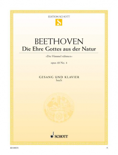 Die Ehre Gottes aus der Natur op.48,4 für hohe Singstimme und Klavier