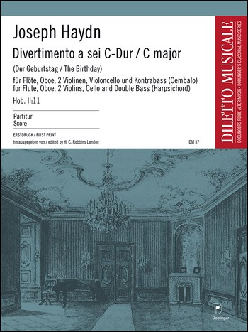 Divertimento a 6 C-Dur Hob.II:11 für Flöte, Oboe, 2 Violinen, Violoncello und Kontrabaß