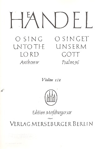 O singet unserm Gott für Soli, Chor und Orchester