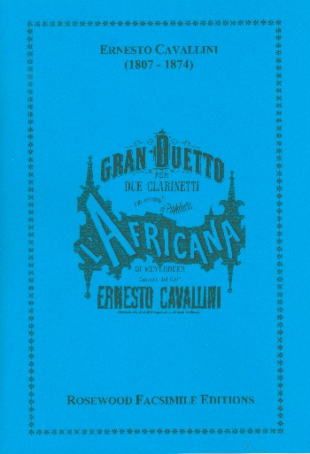Gran Duetto nach Meyerbeers Die Afrikanerin for 2 clarinets or clarinet and bassoon