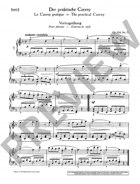 Etüden für Klavier Der praktische Czerny 2