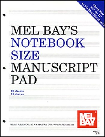 Notebook-Size Manuscript Pad 12-Stave 96 Sheets Din A4