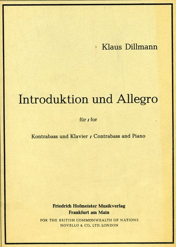 Introduktion und Allegro für Kontrabaß und Klavier
