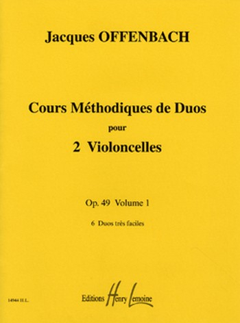 Cours méthodique de duos op.49 vol.1 pour 2 violoncelles