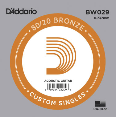 Einzelsaite D´Addario BW029 80/20 Bronze