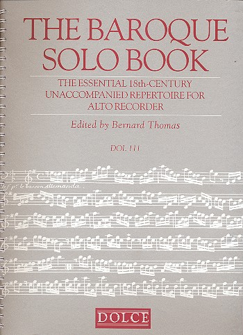 The Baroque Solo Book for treble recorder