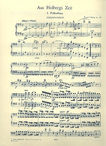 Aus Holbergs Zeit op.40 für Streichorchester