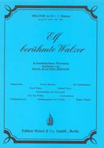 11 berühmte Walzer für Orchester in kombinierbarer Besetzung