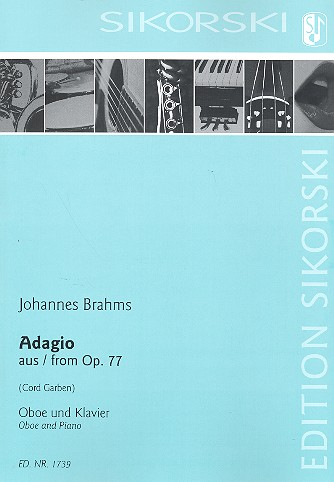 Adagio nach dem Violinkonzert D-Dur op.77 für Oboe und Klavier