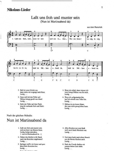 Lieder rund um Weihnachten Von St. Martin bis Dreikönige