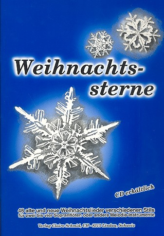 Weihnachtssterne für 2-4 Sopranblockflöten (Melodieinstrumente) (mit Text)