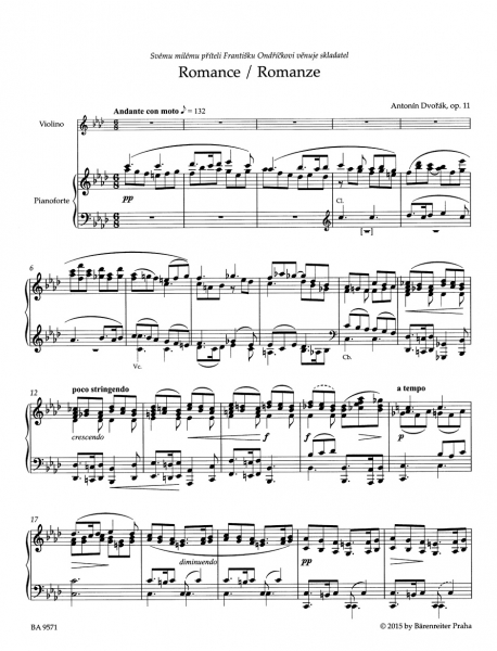 Solospielbuch für Violine Romanze f-moll, op. 11