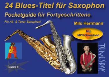 24 Blues-Titel - Pocketguide (+MP3-Download) für Saxophon