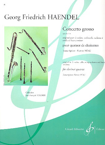 Concerto grosso op.6,10 pour 2 violons, violoncelle, orchestre à cordes et Bc