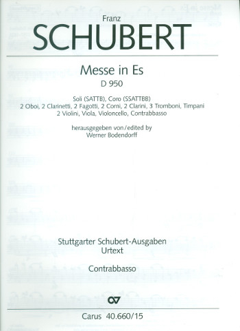 Messe Es-Dur D950 für Soli, gem Chor und Orchester