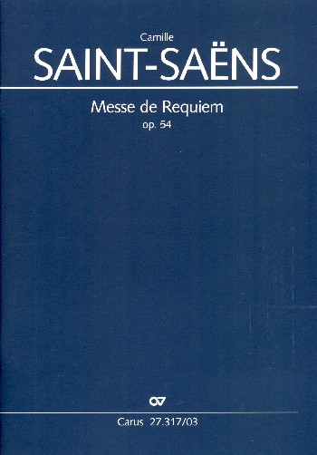 Messe de Requiem op.54 für Soli, gem Chor und Orchester (große und reduzierte Besetzung)