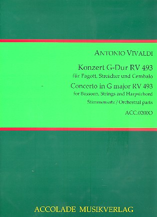 Konzert G-Dur RV493 für Fagott, Streicher und Bc