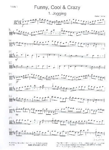 Funny cool &amp; crazy für Streicher-Ensemble (Klavier, Gitarre und Percussion ad lib)