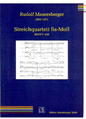 Streichquartett fis Moll RMWV449