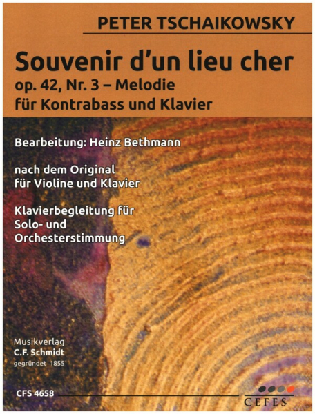 Souvenir d&#039;un lieu cher op.42,3 - Melodie für Kontrabass und Klavier