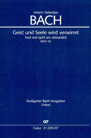 Geist und Seele wird verwirret Kantate Nr.35 BWV35