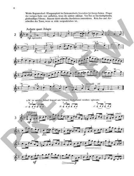 Etüden für Violine 36 Etüden op 20