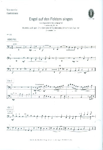 Engel auf den Feldern singen für gem Chor (SAM/SATB), Gemeinde, Streicher und Orgel