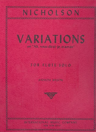 Variations on Ah vous dirai-je Maman for flute