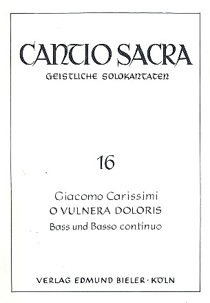 O vulnera doloris für Baß und Bc