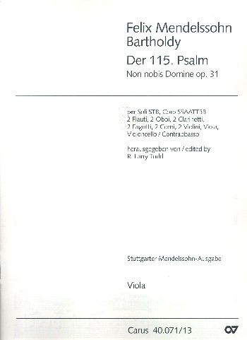 Psalm 115 op.31 für Soli, gem Chor und Orchester