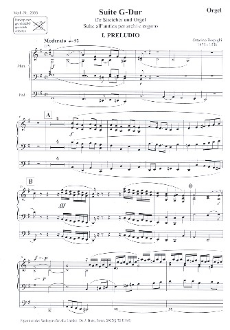 Suite G-Dur für Streichorchester und Orgel