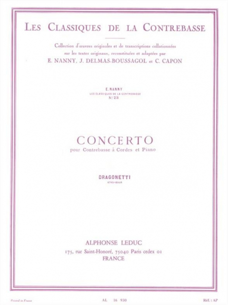 Concerto pour contrebasse à cordes et piano